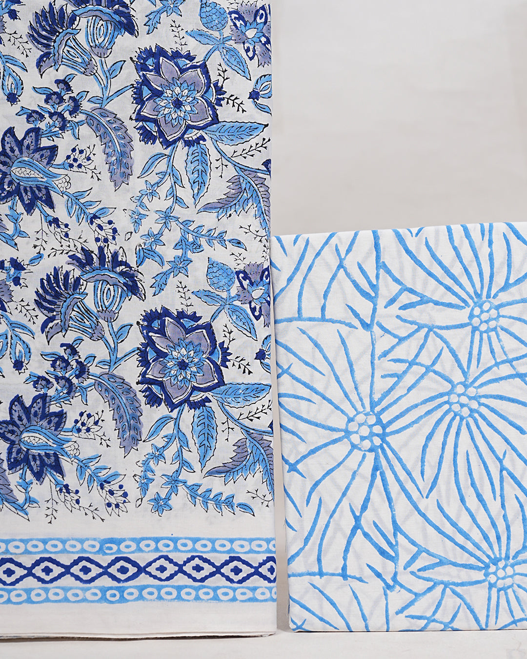Hand Block Printed Pure Cotton Suit with Cotton Mulmul Dupatta - Posh and Pretty by Nav