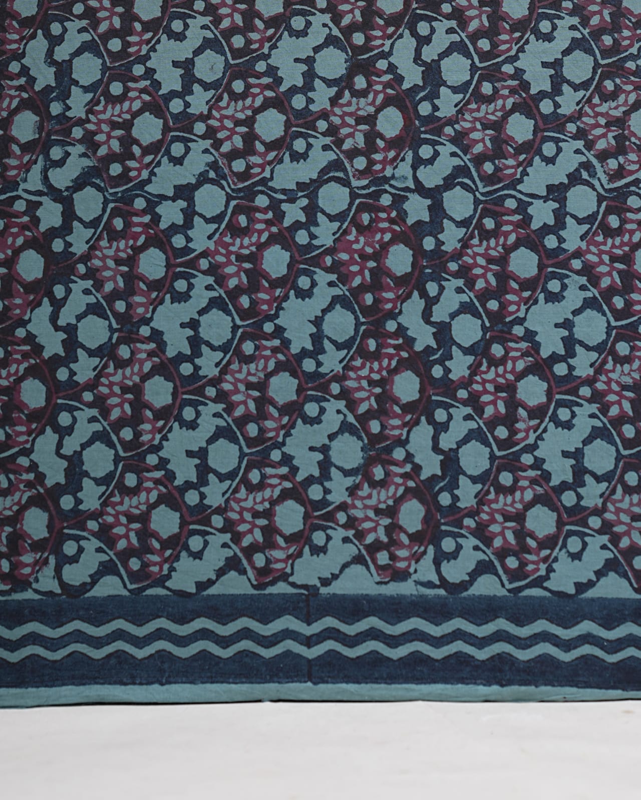 Hand Block Printed Pure Cotton Suit with Cotton Mulmul Dupatta