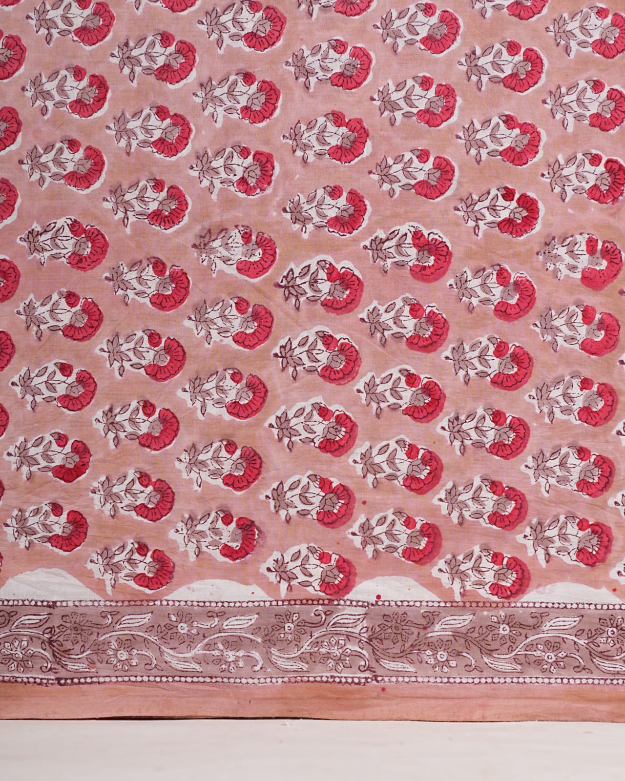Hand Block Printed Pure Cotton Suit with Cotton Mulmul Dupatta