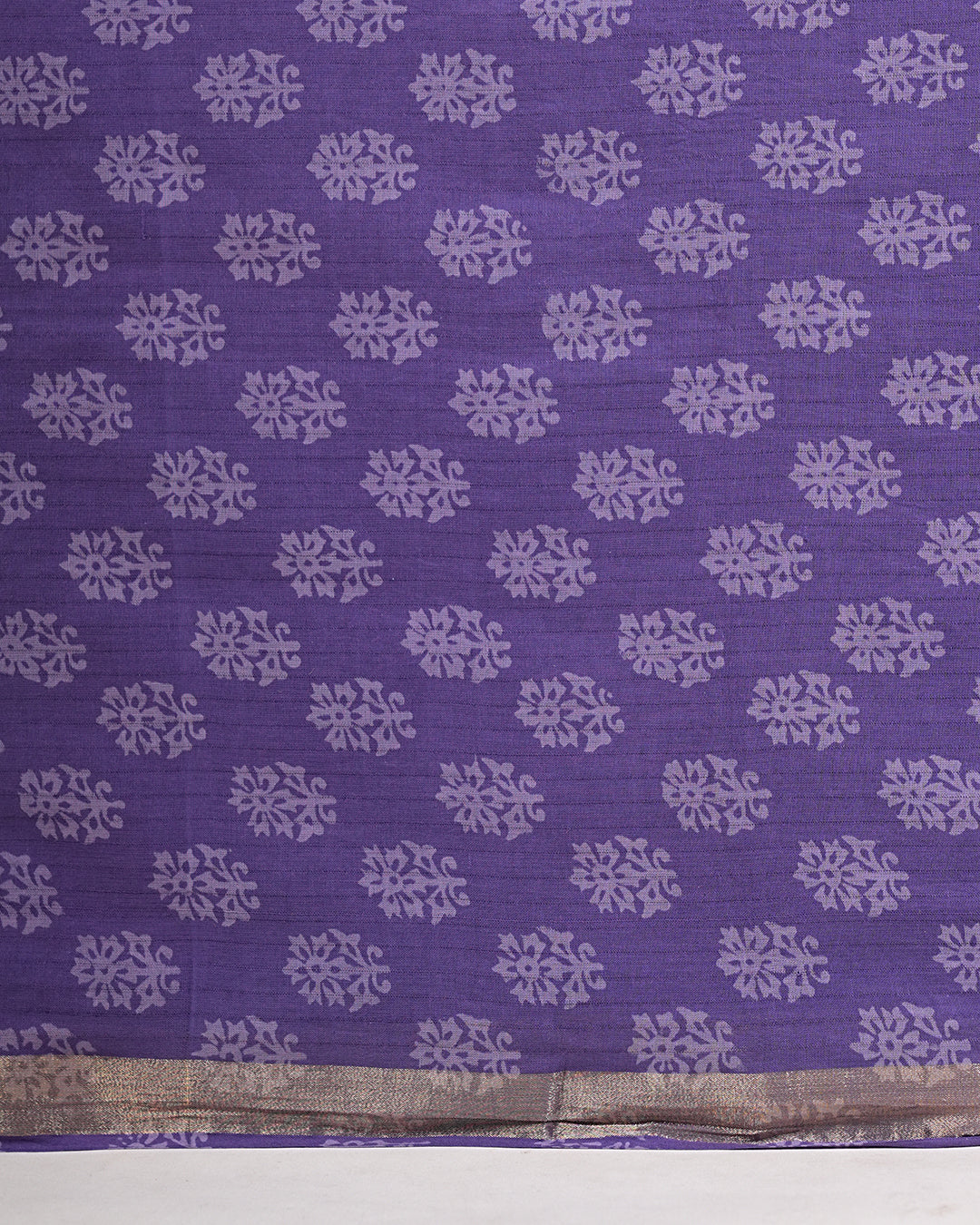 Hand Block Printed South Cotton Suit with South Cotton Dupatta