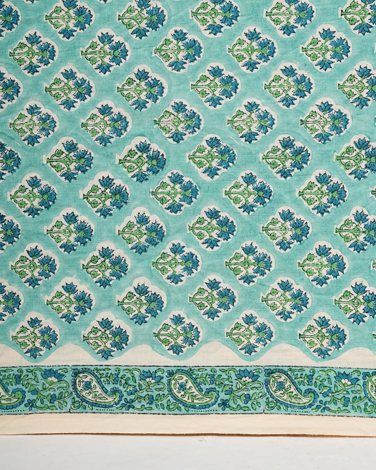 Hand Block Printed Pure Cotton Suit with Cotton Mulmul Dupatta
