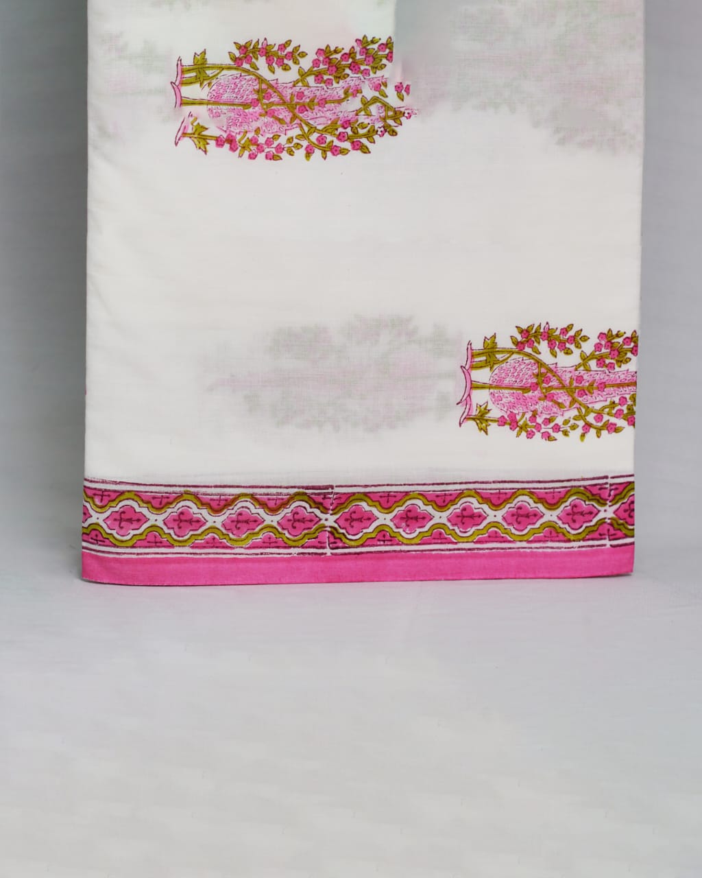 Hand Block Printed Pure Cotton Suit with Kota Doria Dupatta
