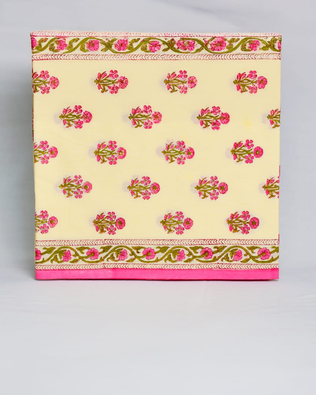 Hand Block Printed Pure Cotton Suit with Kota Doria Dupatta